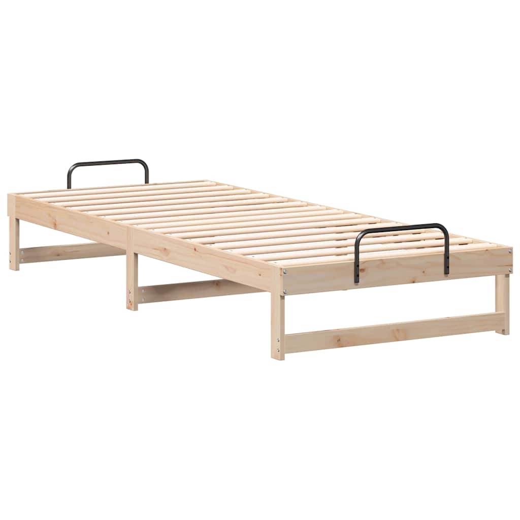 Bettrahmen Braun 90 x 220 cm Massives Kiefernholz