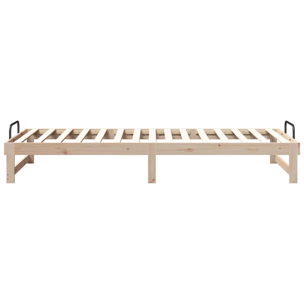 Bettrahmen Braun 90 x 220 cm Massives Kiefernholz