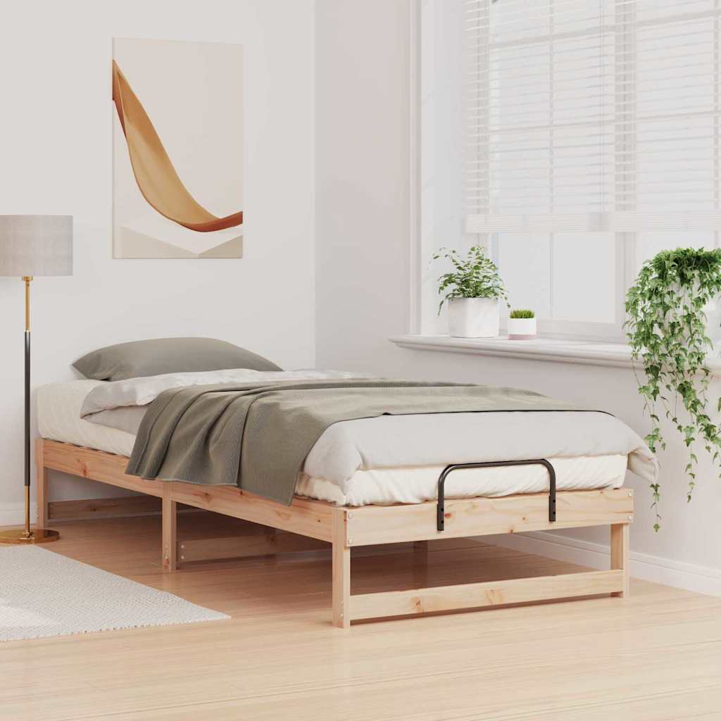 Bettrahmen Braun 100 x 220 cm Massives Kiefernholz