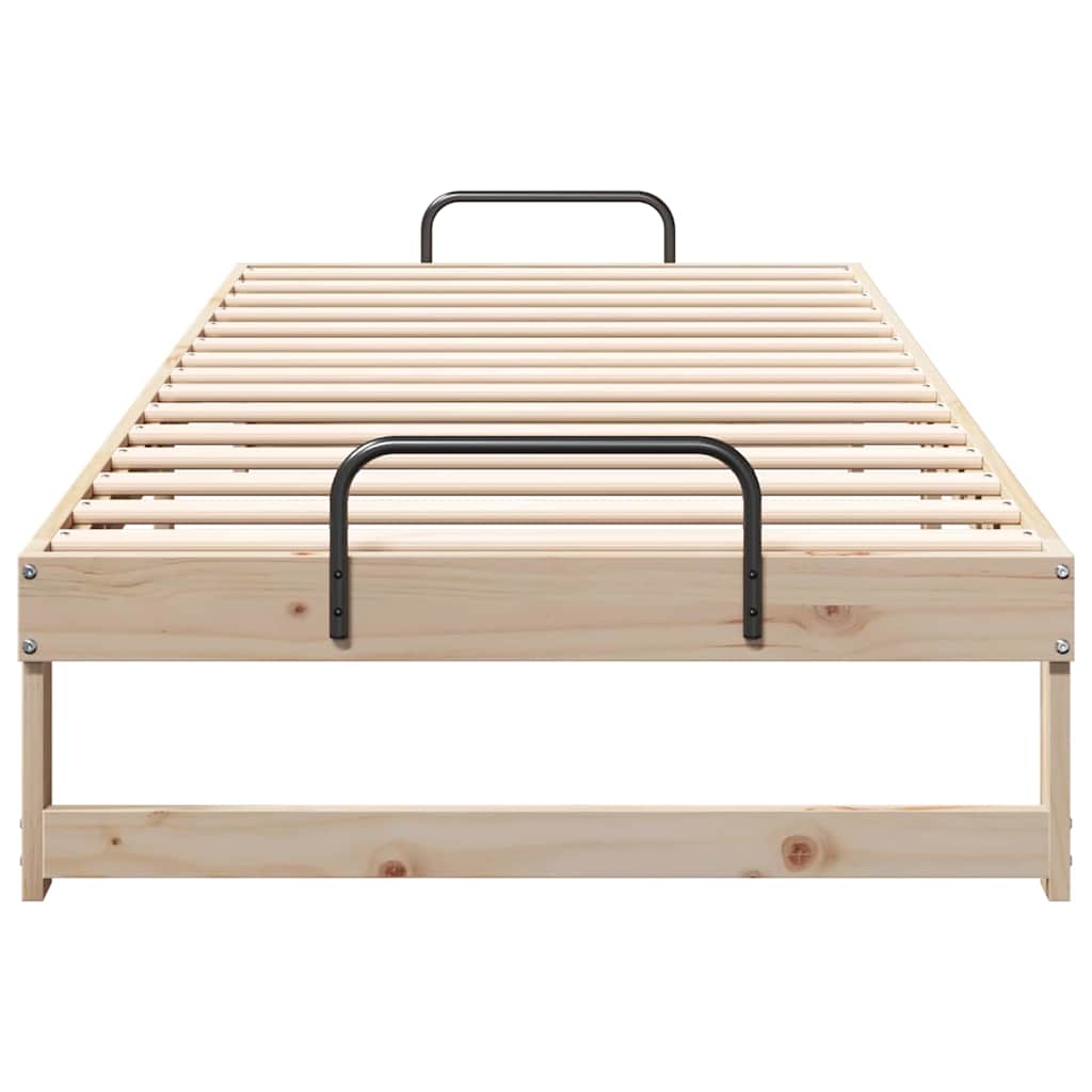 Bettrahmen Braun 100 x 220 cm Massives Kiefernholz