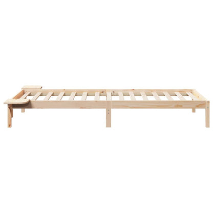 Bettgestell mit Nachttischen Natur 90 x 210 cm