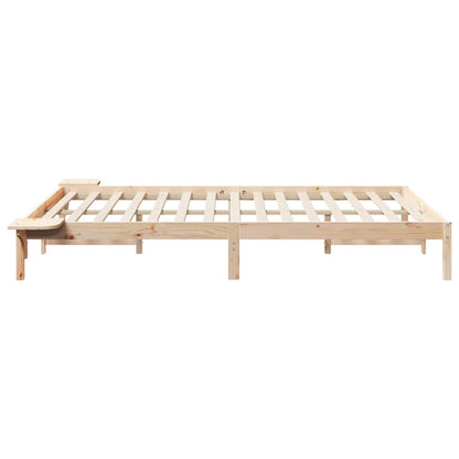 Bettgestell mit Nachttischen Natur 140 x 210 cm