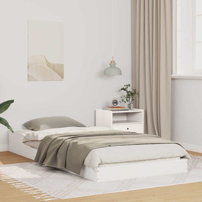 Bettrahmen Weiß 75 x 190 cm Massives Kiefernholz