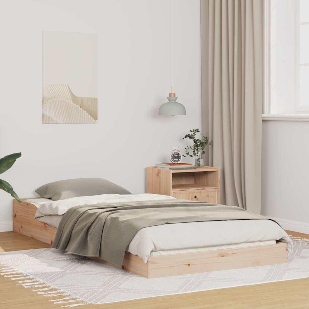Bettrahmen Natur 80 x 210 cm Massives Kiefernholz