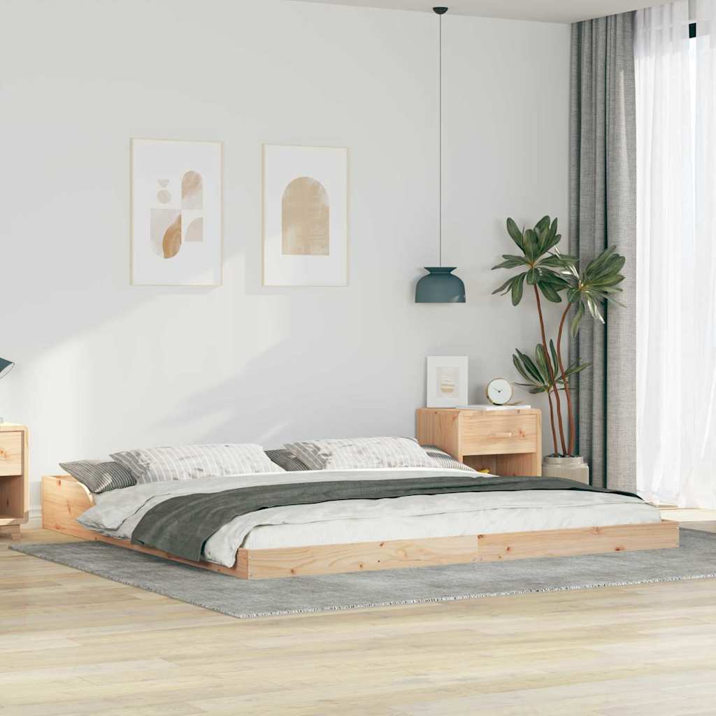 Bettrahmen Braun 180 x 210 cm Massives Kiefernholz