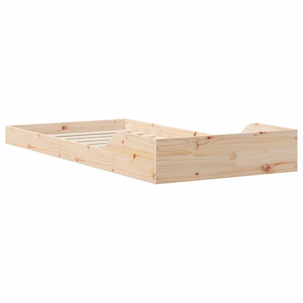 Bettrahmen Natur 80 x 220 cm Massives Kiefernholz
