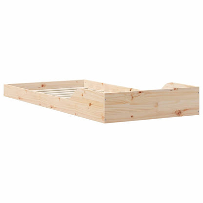 Bettrahmen Natur 80 x 220 cm Massives Kiefernholz