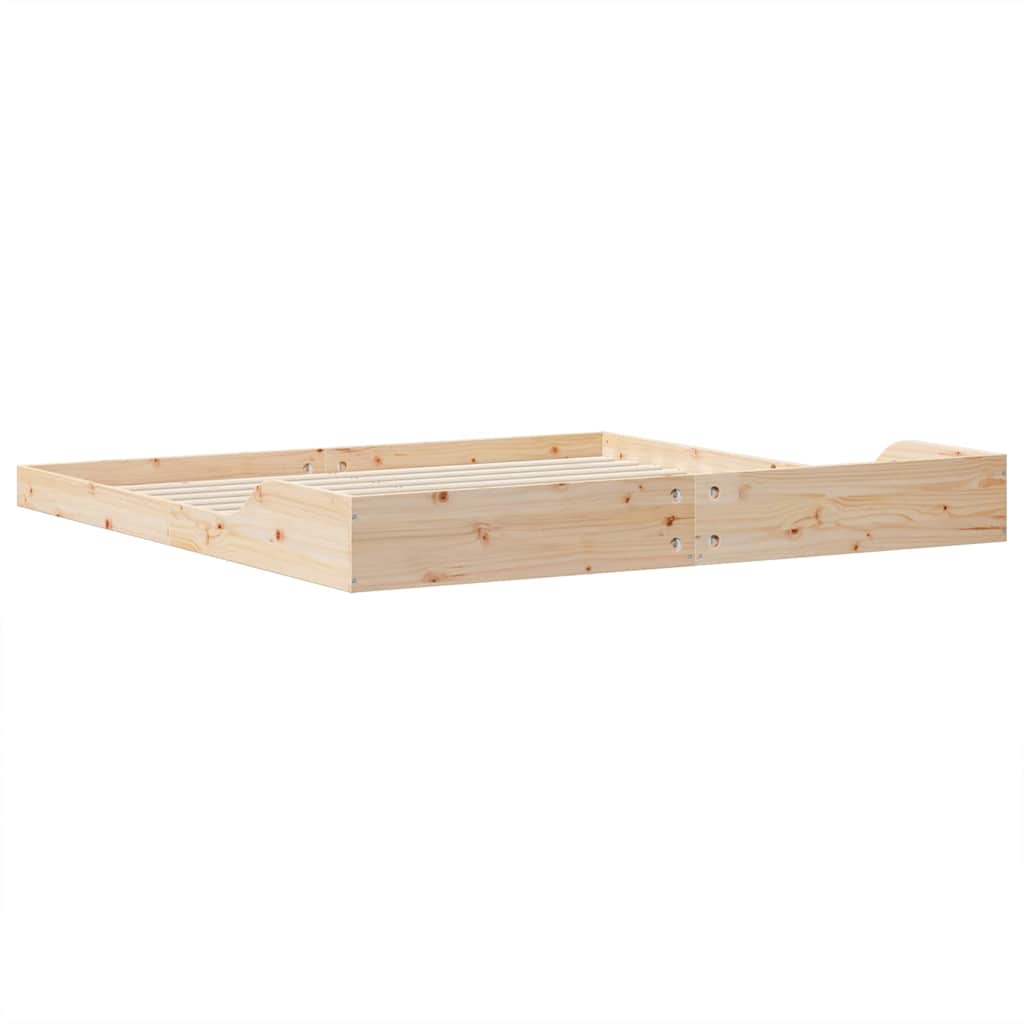 Bettrahmen Braun 180 x 220 cm Massives Kiefernholz