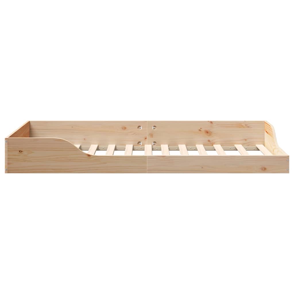 Bettrahmen Braun 75 x 190 cm Massives Kiefernholz