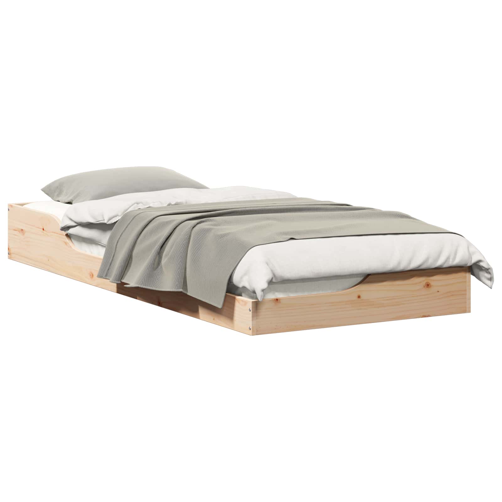 Bettrahmen Braun 80 x 210 cm Massives Kiefernholz