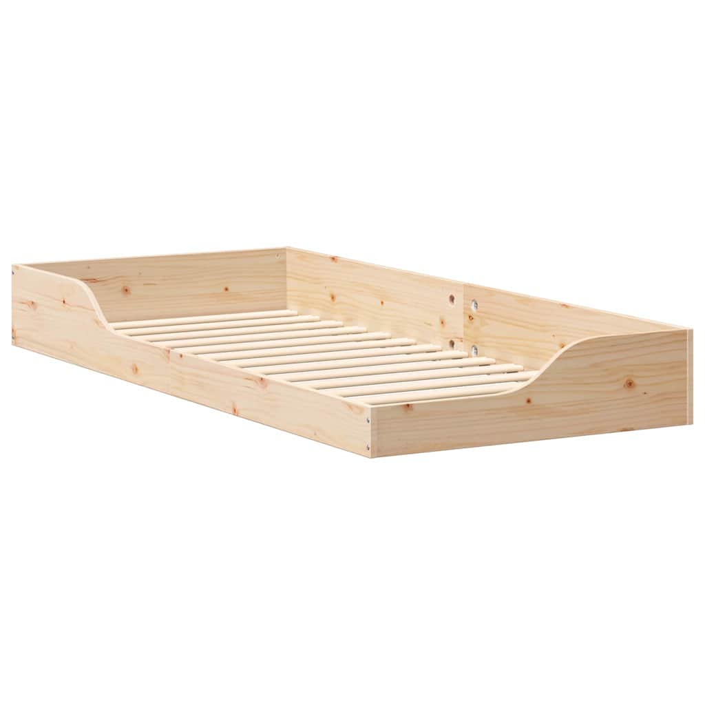 Bettrahmen Braun 80 x 210 cm Massives Kiefernholz