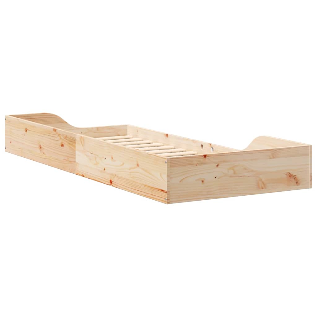Bettrahmen Braun 80 x 210 cm Massives Kiefernholz