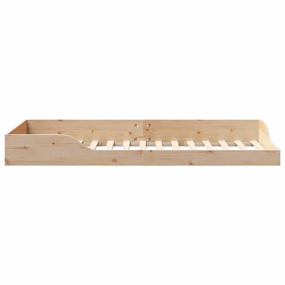 Bettrahmen Braun 90 x 210 cm Massives Kiefernholz