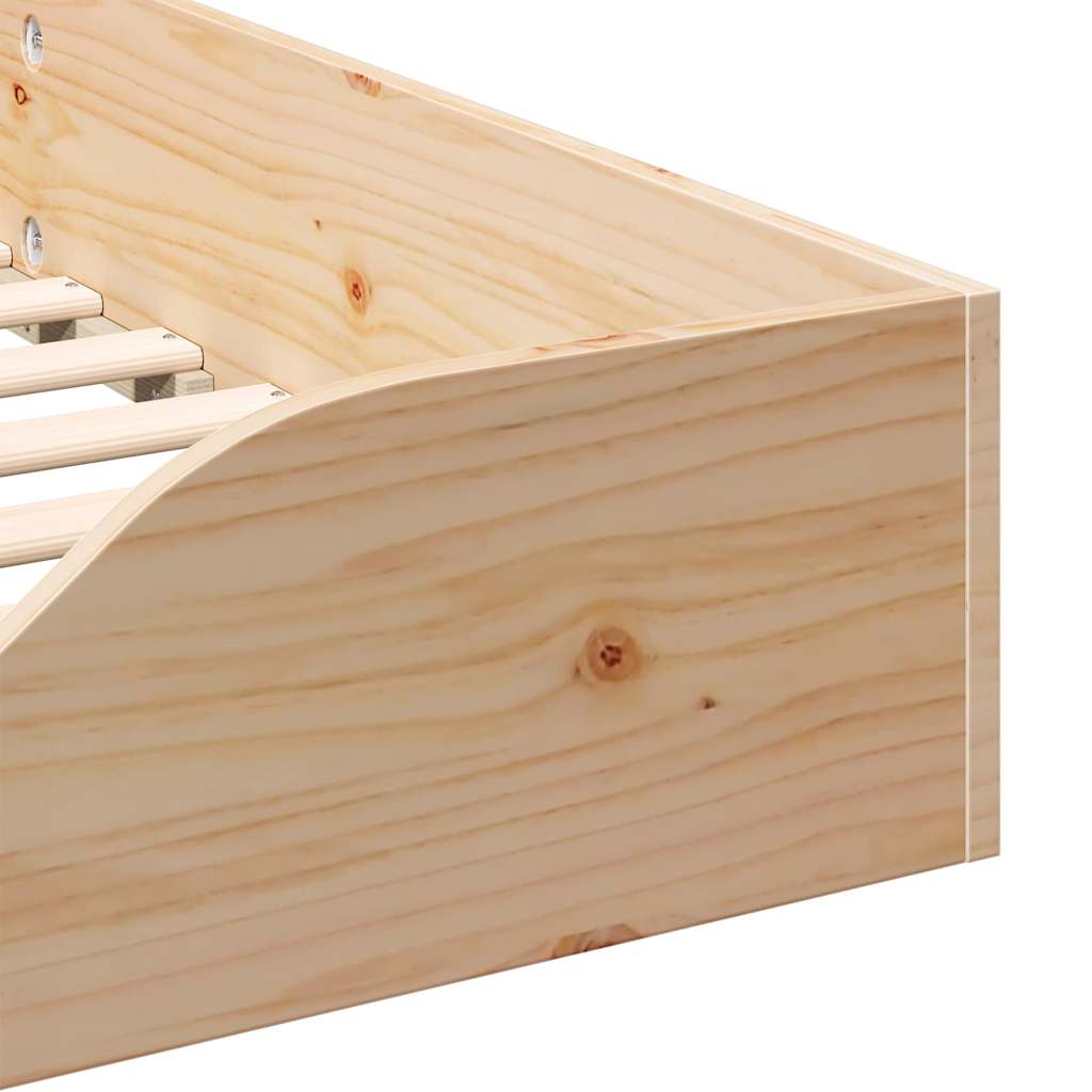 Bettrahmen Braun 100 x 210 cm Massives Kiefernholz