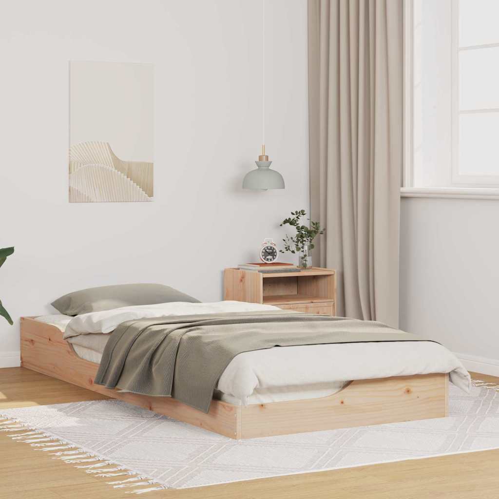 Bettrahmen Braun 100 x 210 cm Massives Kiefernholz