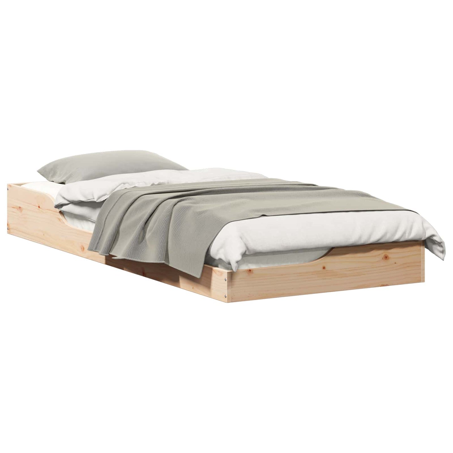 Bettrahmen Braun 100 x 210 cm Massives Kiefernholz