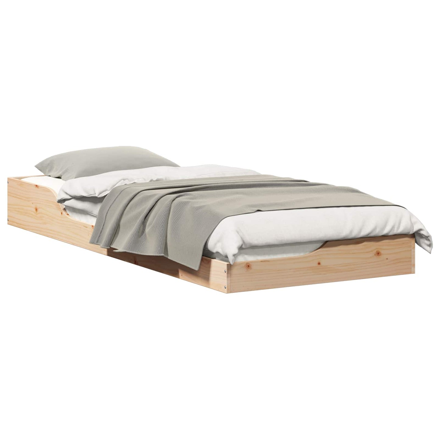 Bettrahmen Braun 90 x 220 cm Massives Kiefernholz