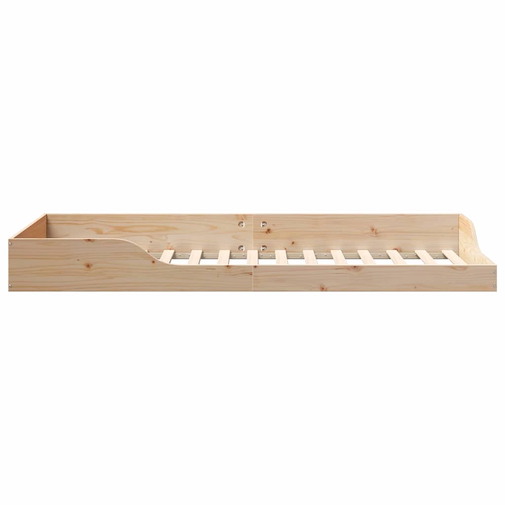 Bettrahmen Braun 90 x 220 cm Massives Kiefernholz