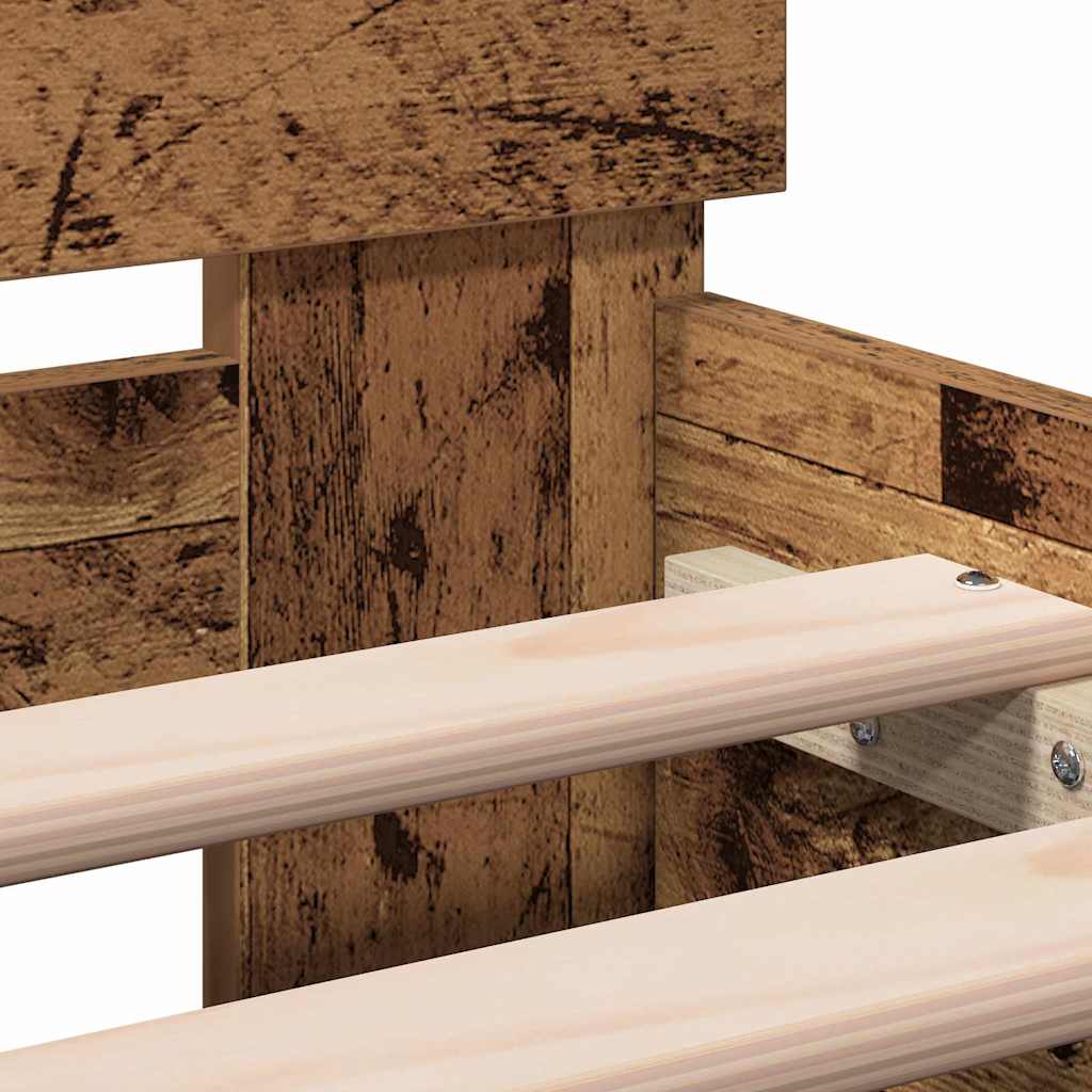 Bettrahmen Altholz 203 x 185 x 70 cm Holzwerkstoff