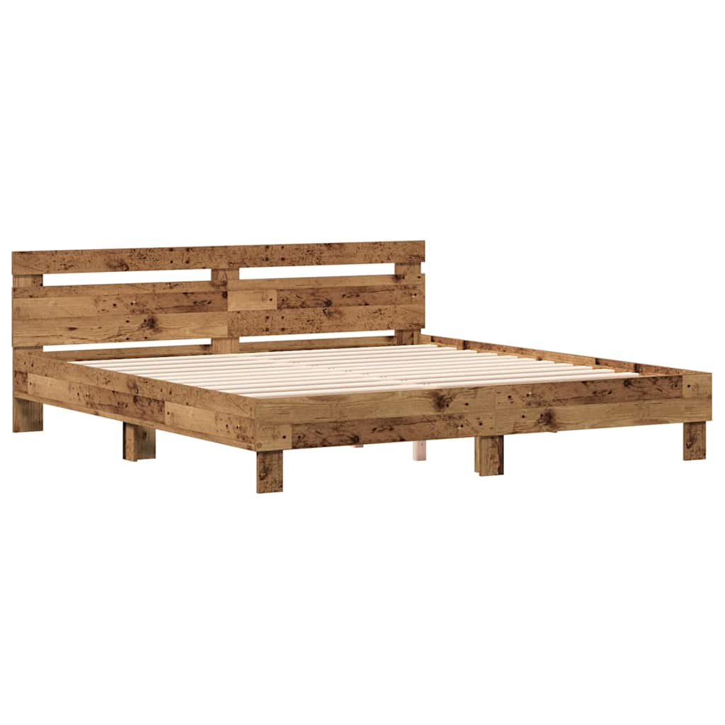 Bettrahmen Altholz 203 x 185 x 70 cm Holzwerkstoff