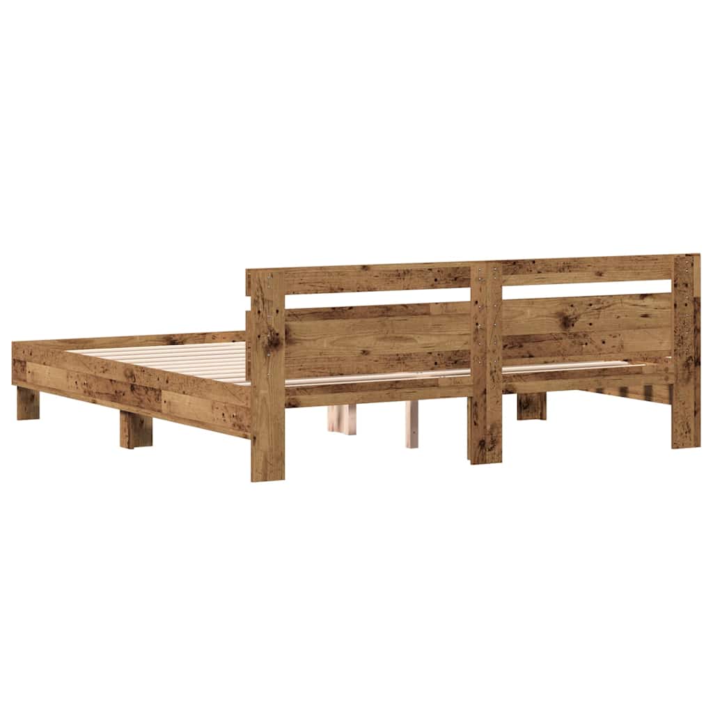 Bettrahmen Altholz 203 x 185 x 70 cm Holzwerkstoff