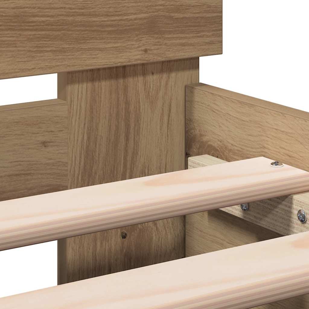 Bettrahmen Artisan-Eiche 203 x 185 x 70 cm Holzwerkstoff