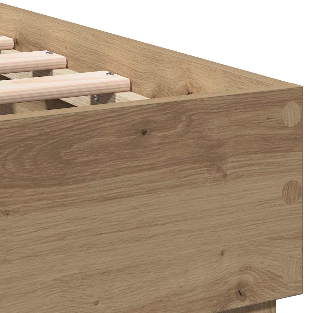 Bettrahmen Artisan-Eiche 203 x 185 x 70 cm Holzwerkstoff