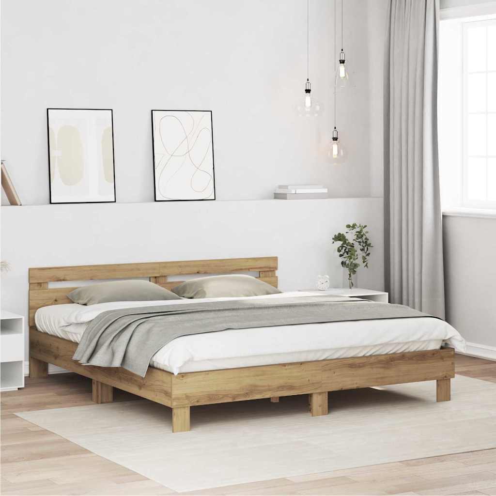 Bettrahmen Artisan-Eiche 203 x 185 x 70 cm Holzwerkstoff