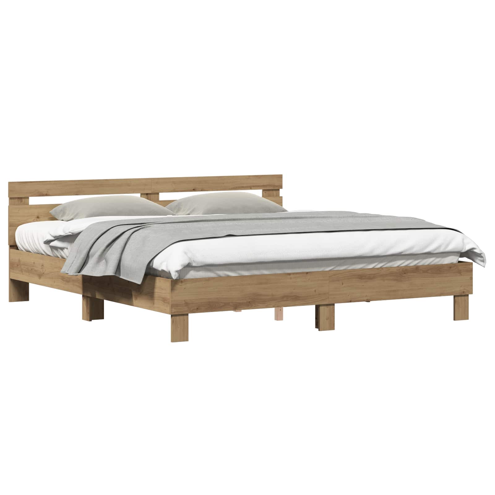 Bettrahmen Artisan-Eiche 203 x 185 x 70 cm Holzwerkstoff