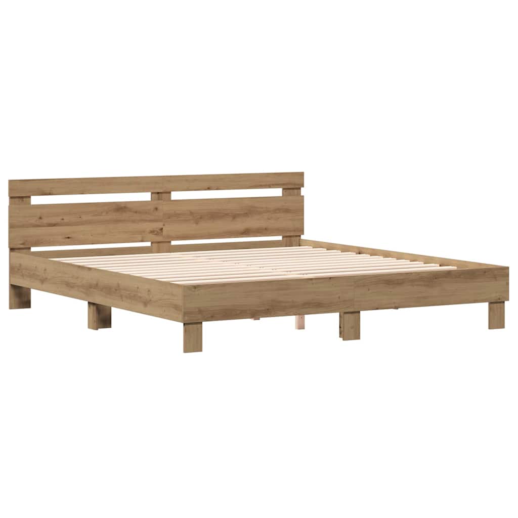 Bettrahmen Artisan-Eiche 203 x 185 x 70 cm Holzwerkstoff