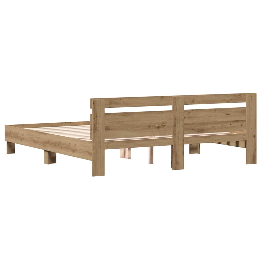 Bettrahmen Artisan-Eiche 203 x 185 x 70 cm Holzwerkstoff