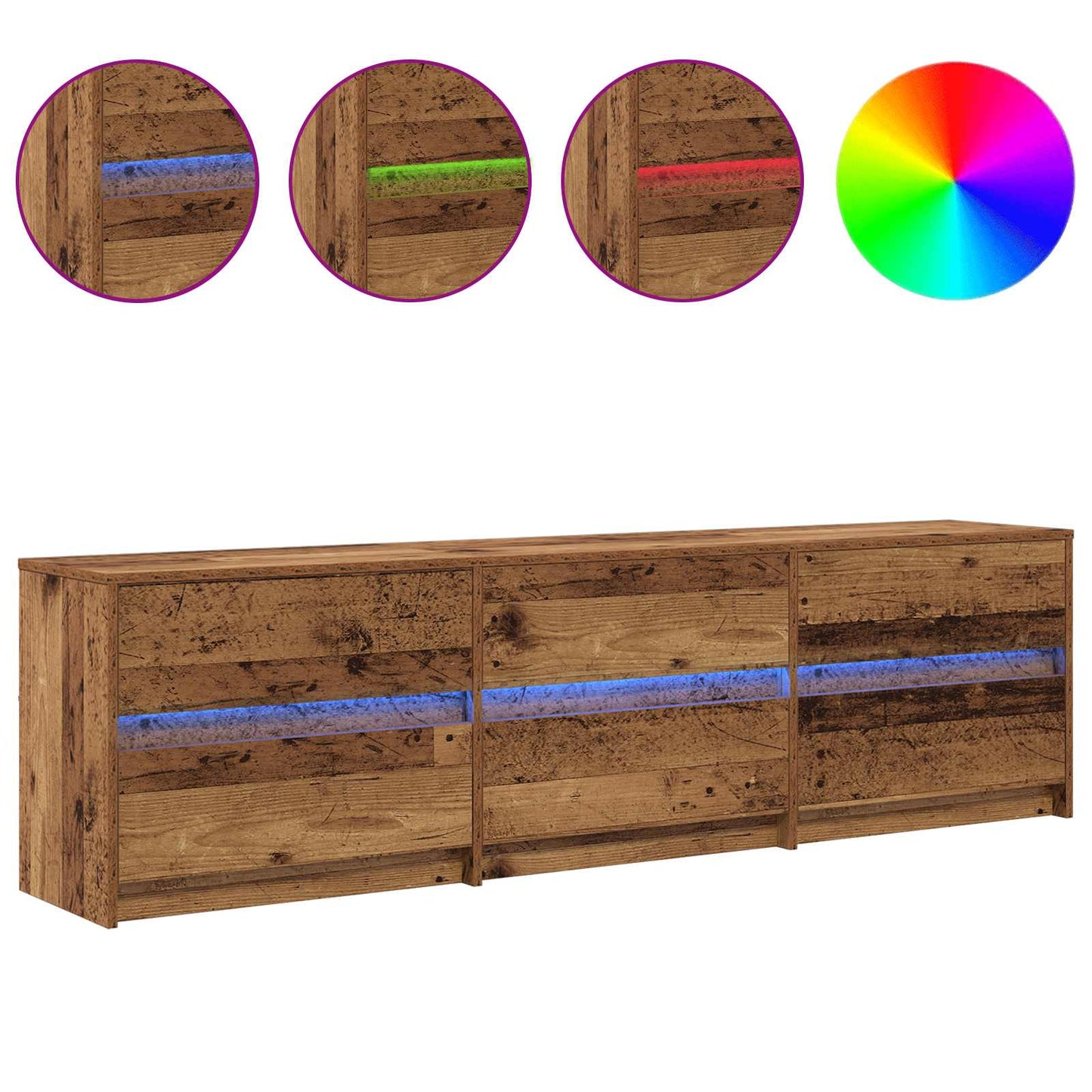TV-Einheiten 180 x 34 x 50 cm Altholz Holzwerkstoff