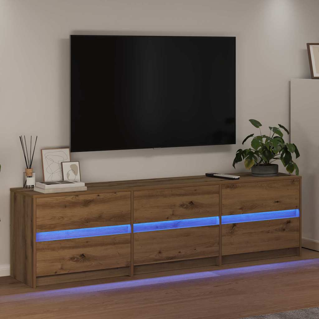 TV-Einheiten 2 stk. Artisan-Eiche Holzwerkstoff