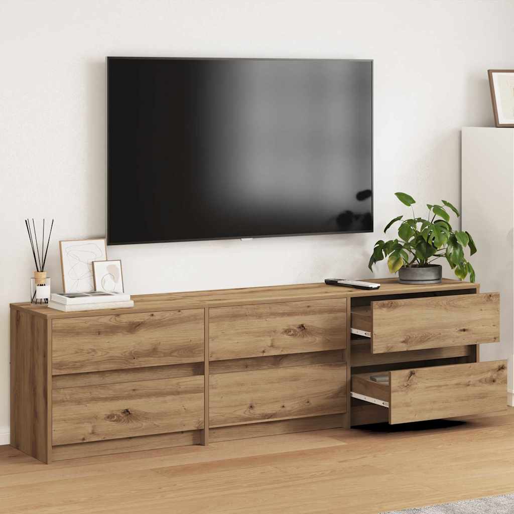TV-Einheiten 2 stk. Artisan-Eiche Holzwerkstoff