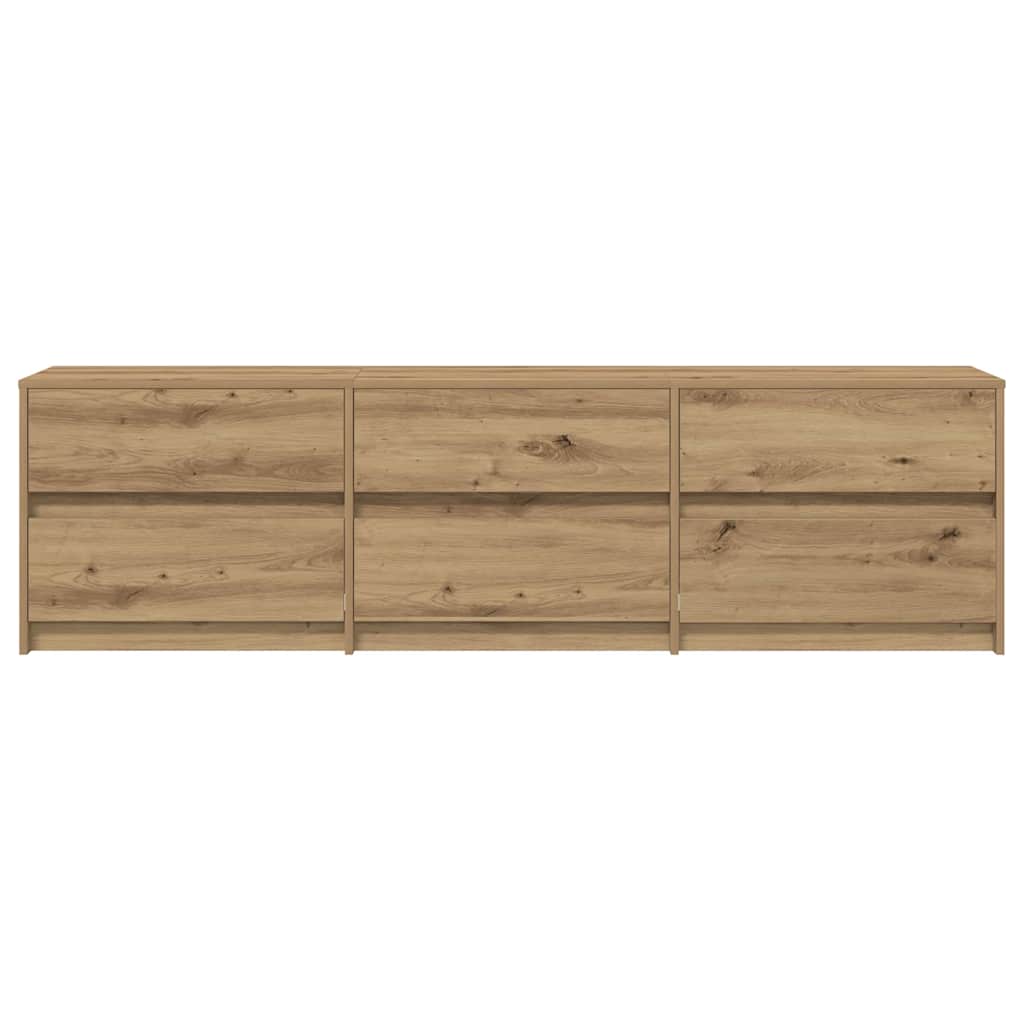 TV-Einheiten 2 stk. Artisan-Eiche Holzwerkstoff
