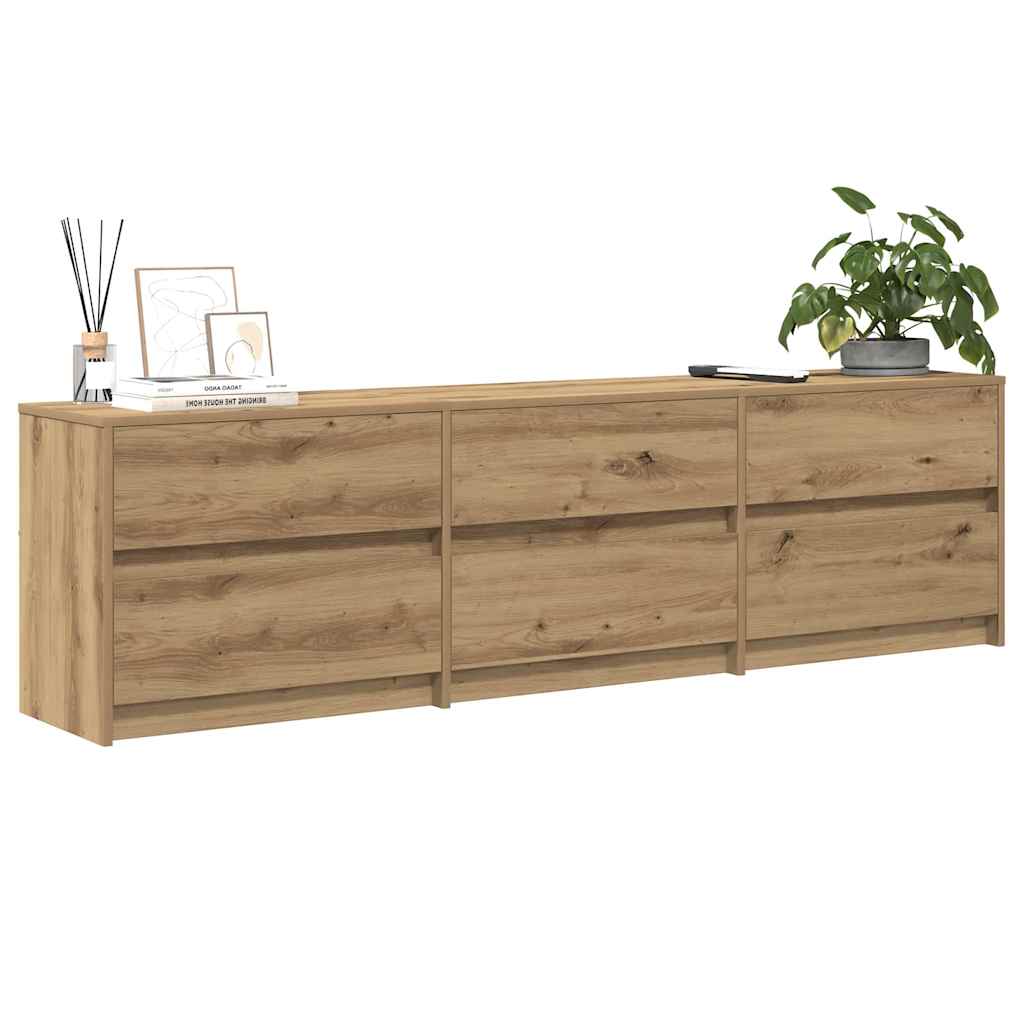 TV-Einheiten 2 stk. Artisan-Eiche Holzwerkstoff