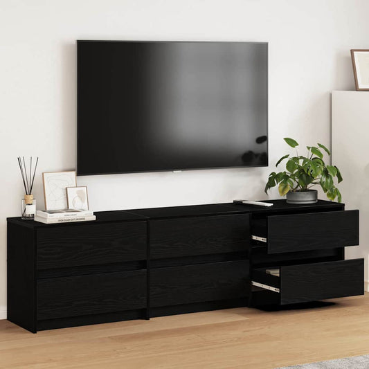 TV-Schränk Schwarz 182 x 34 x 50 cm