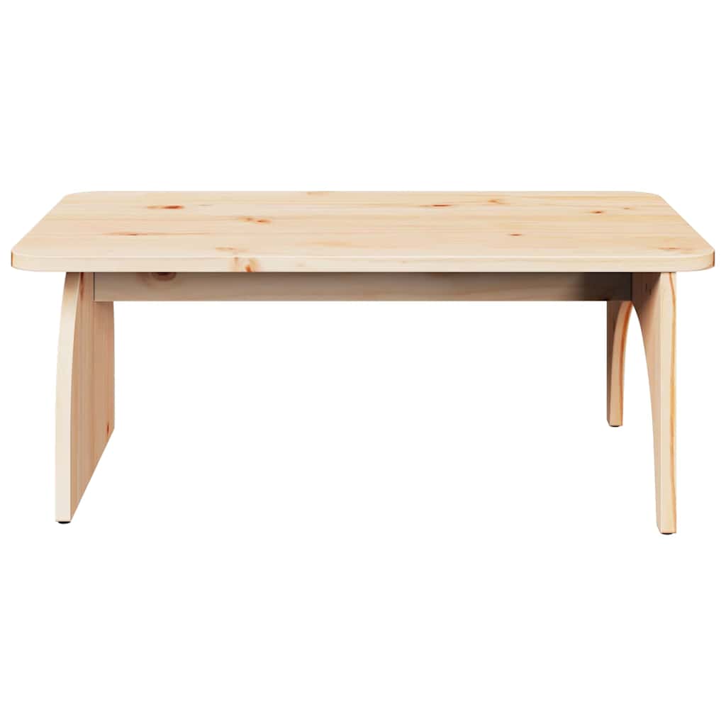 Couchtisch Natur 80 x 50 x 31 cm Massivholz Kiefer