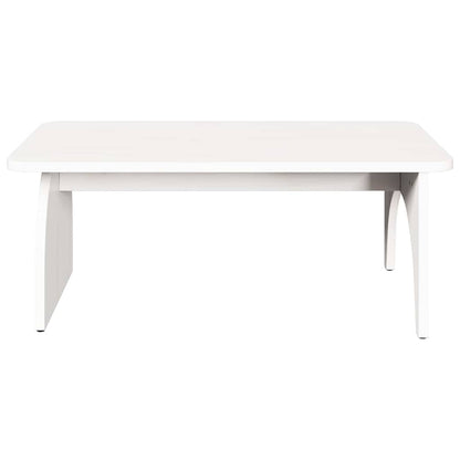 Couchtisch Weiß 80 x 50 x 31 cm Massivholz Kiefer