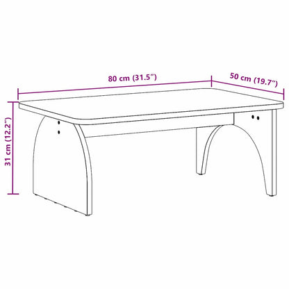 Couchtisch Weiß 80 x 50 x 31 cm Massivholz Kiefer