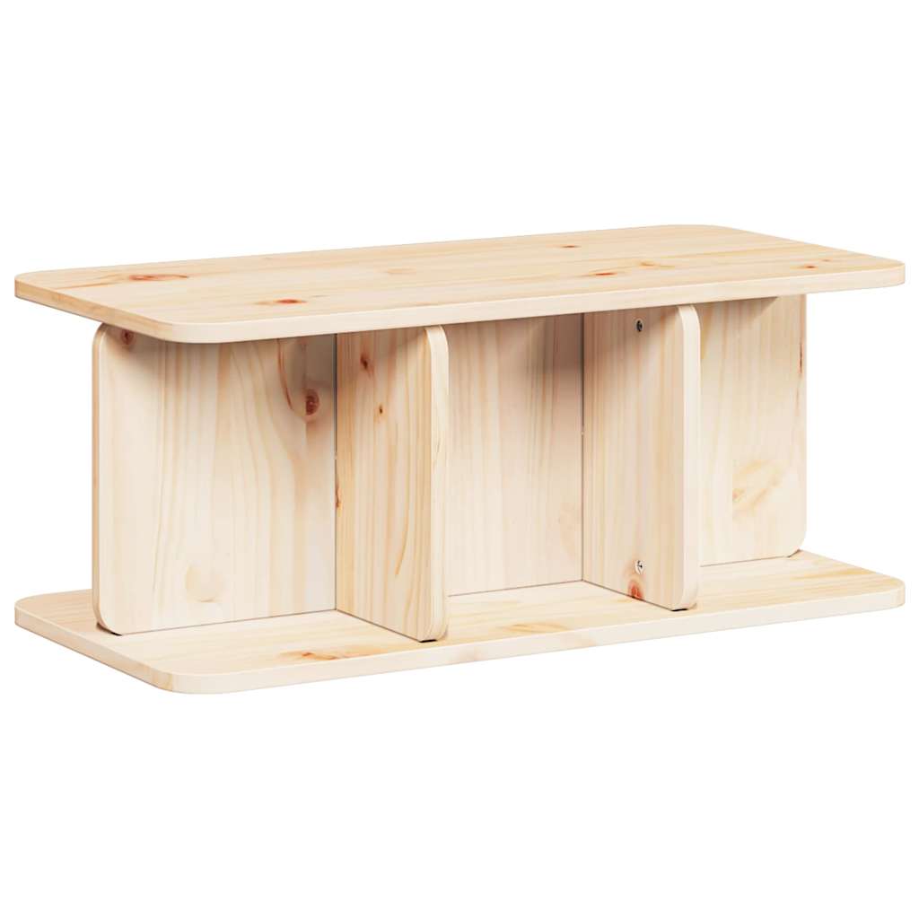 Couchtisch Natur 80 x 39,5 x 33,5 cm Massivholz Kiefer