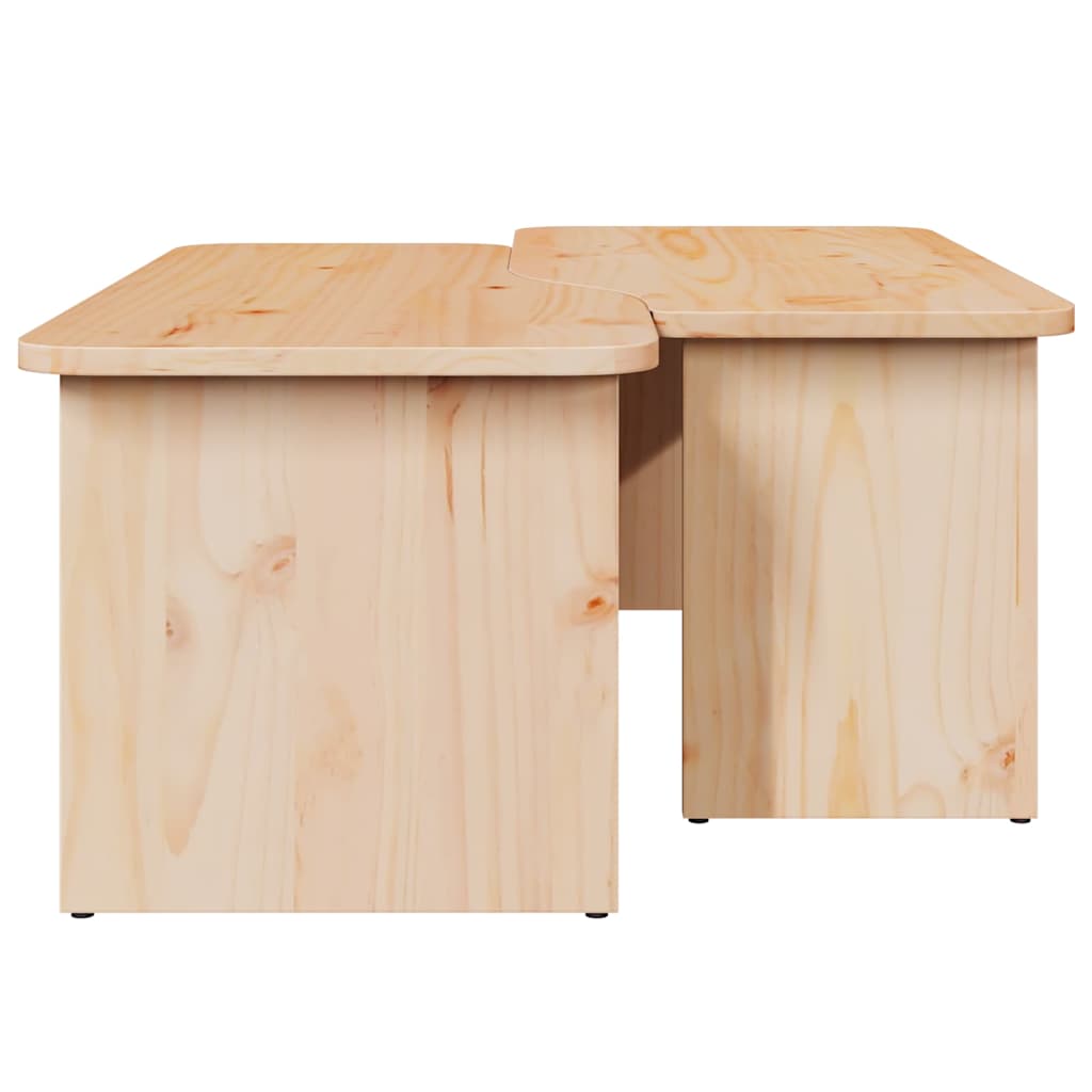 Couchtisch 2 stk. Natur 100 x 69 x 35,5 cm Massivholz Kiefer