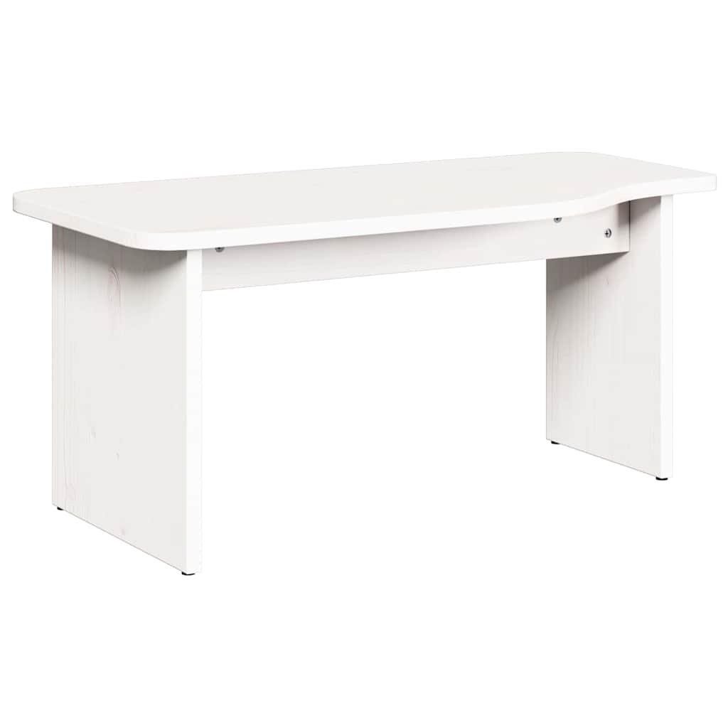 Couchtisch Weiß 100 x 69 x 35.5 cm Massivholz Kiefer