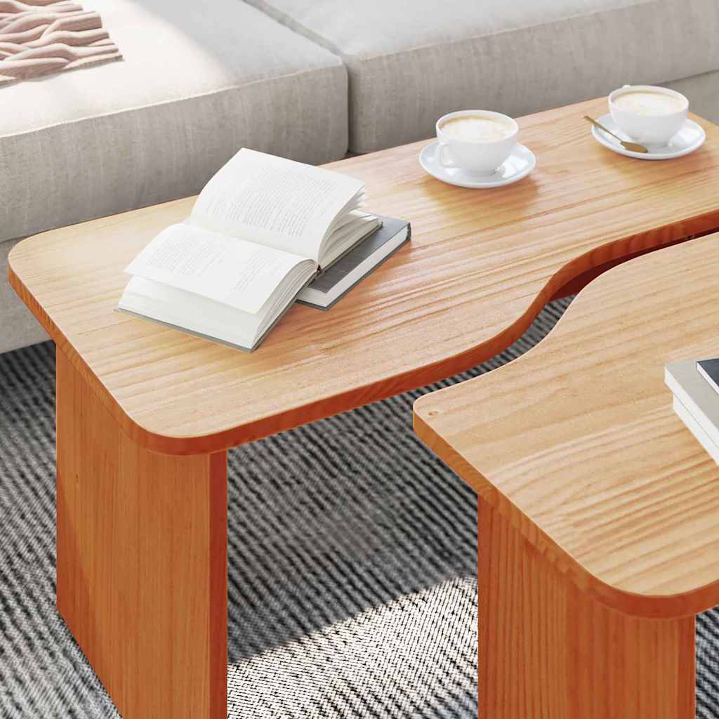Couchtisch Wachsbraun 100 x 69 x 35.5 cm Massivholz Kiefer