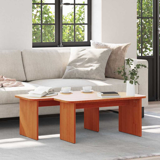Couchtisch Wachsbraun 100 x 69 x 35.5 cm Massivholz Kiefer