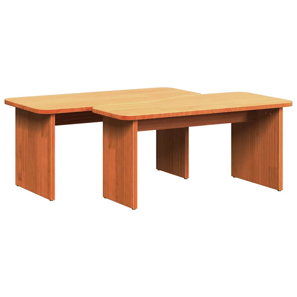 Couchtisch Wachsbraun 100 x 69 x 35.5 cm Massivholz Kiefer