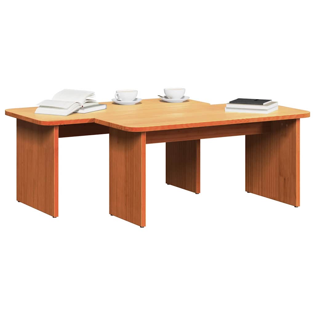 Couchtisch Wachsbraun 100 x 69 x 35.5 cm Massivholz Kiefer