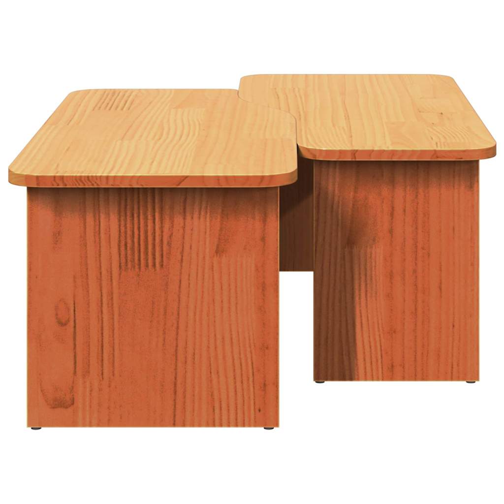 Couchtisch Wachsbraun 100 x 69 x 35.5 cm Massivholz Kiefer