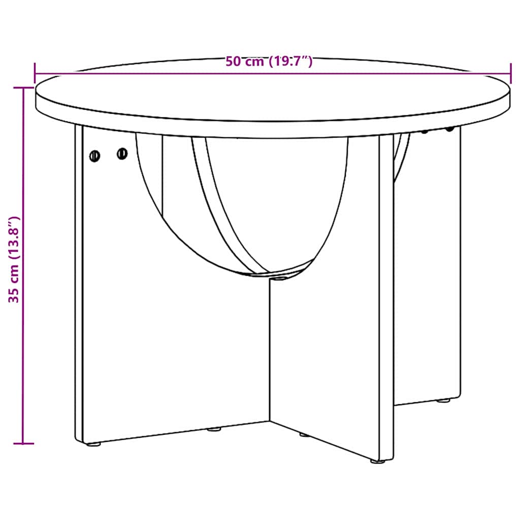 Couchtisch Natur 50 x 50 x 35 cm Massivholz Kiefer