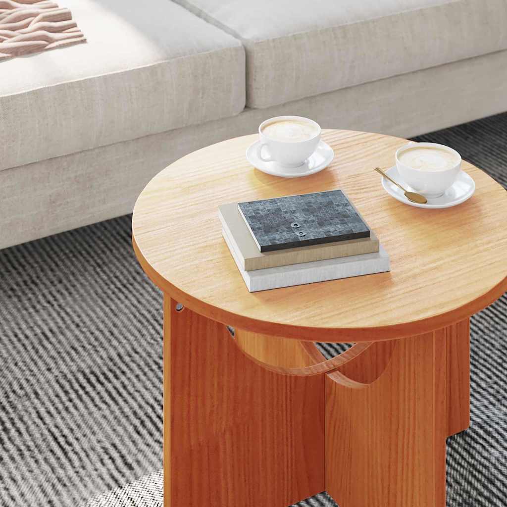 Couchtisch Wachsbraun 50 x 50 x 35 cm Massivholz Kiefer